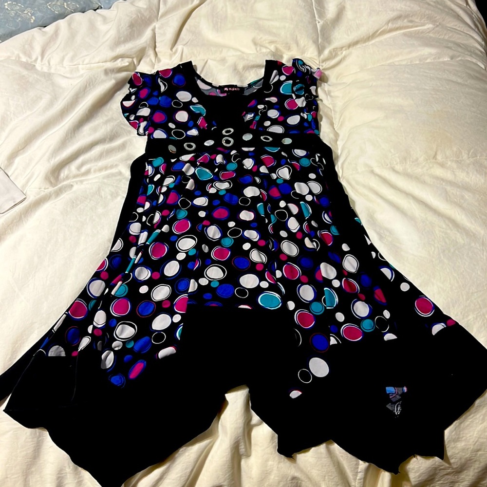 My Michelle multicolored dotted dress girls size 12